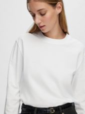 SLFESSENTIAL ls boxy tee White
