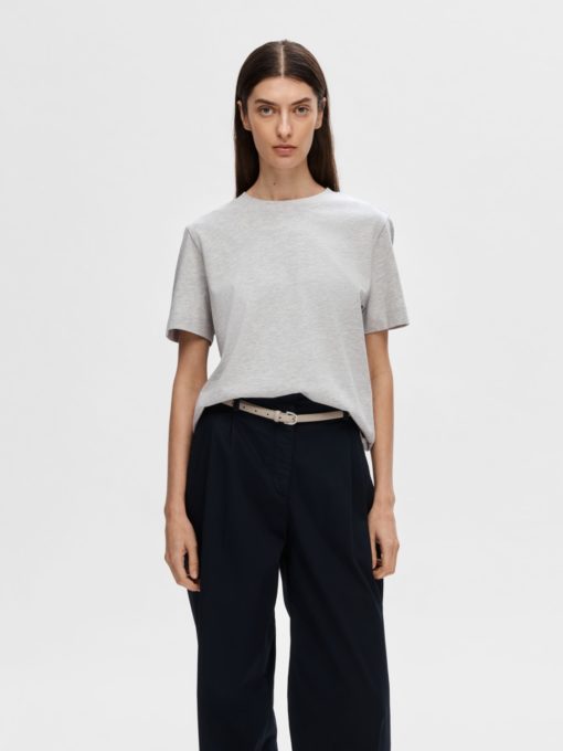SLFESSENTIAL ss boxy tee Grey