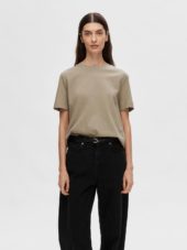 SLFESSENTIAL ss boxy tee Greige