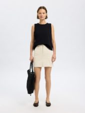 SLFUNA hw short denim skirt