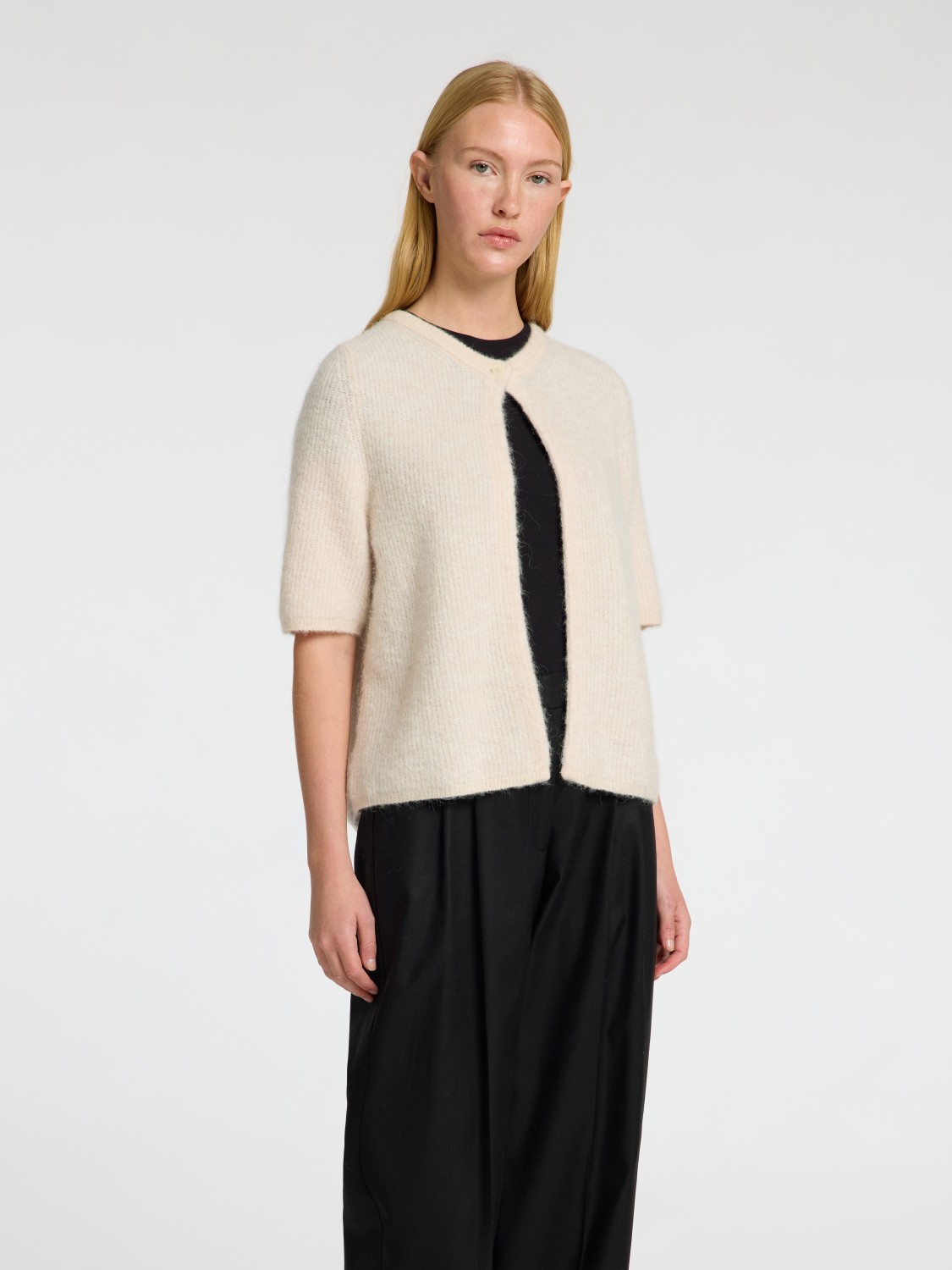 SLFSIA ras 2/4 rib knit cardigan