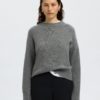 SLFCILLE cashmere blend ls knit o-neck Grey