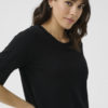 KAlizza boatneck solid Pullover Black
