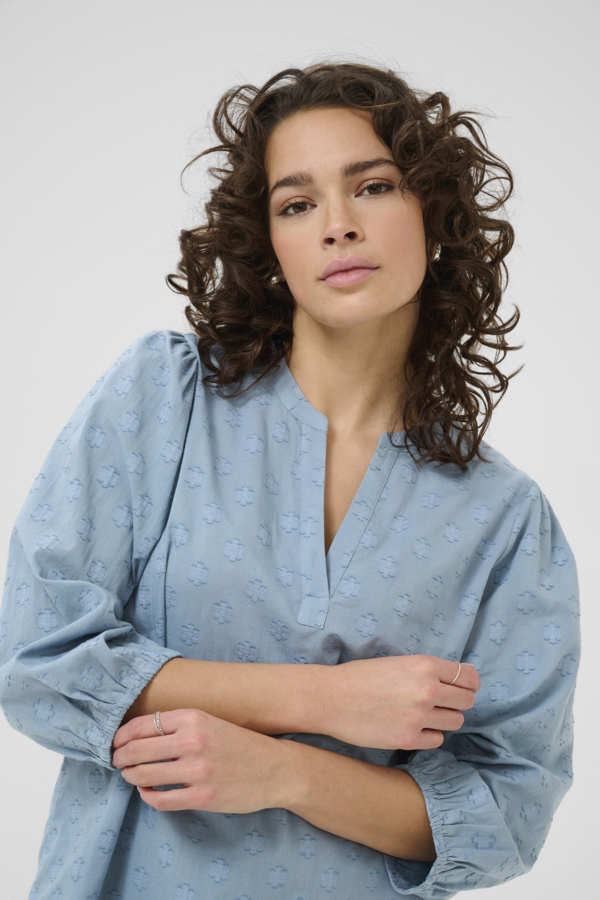 KAenya Blouse 3/4 Windward Blue