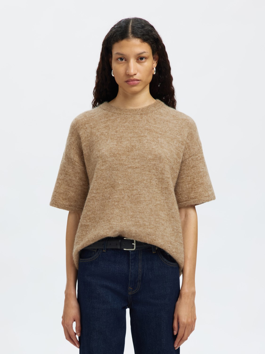 SLFLULU 2/4 knit o-neck Sepia