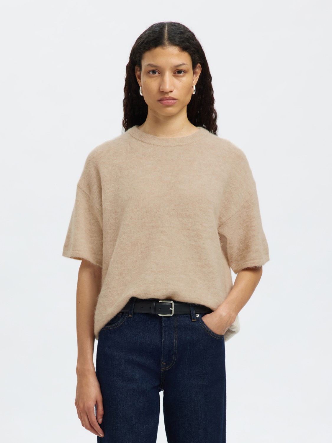 SLFLULU 2/4 knit o-neck Birch