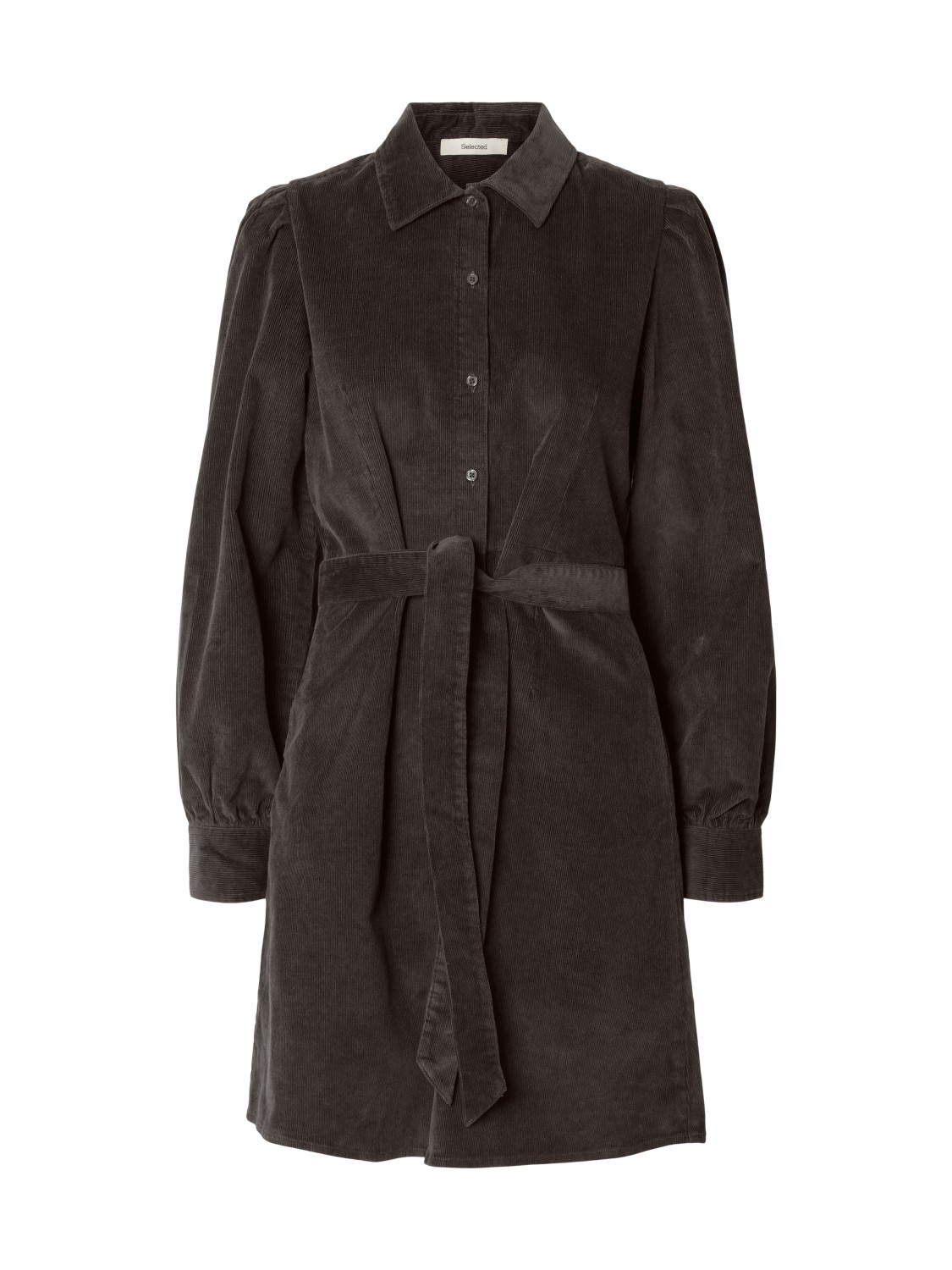 SLFRUNA short corduroy dress Brown