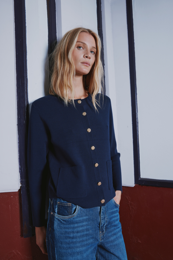 PZSARA Short Cardigan Navy