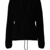 SLFSIA ras ls knit belt cardigan Black