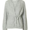 SLFSIA ras ls knit belt cardigan Grey