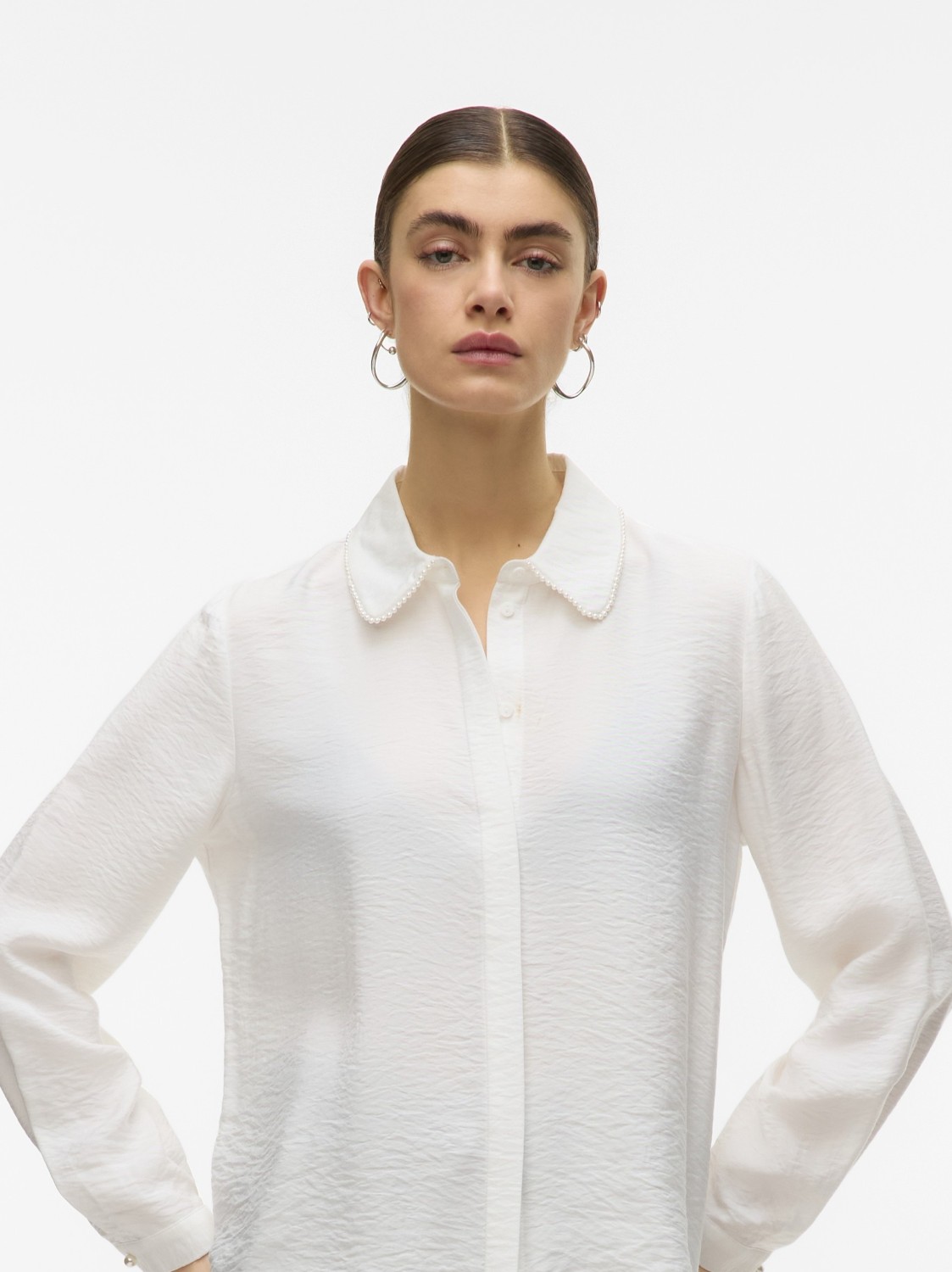 VMFALINA l/s shirt wvn White
