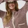 KAellery Knit Cardigan Wine