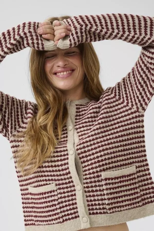 KAellery Knit Cardigan Wine