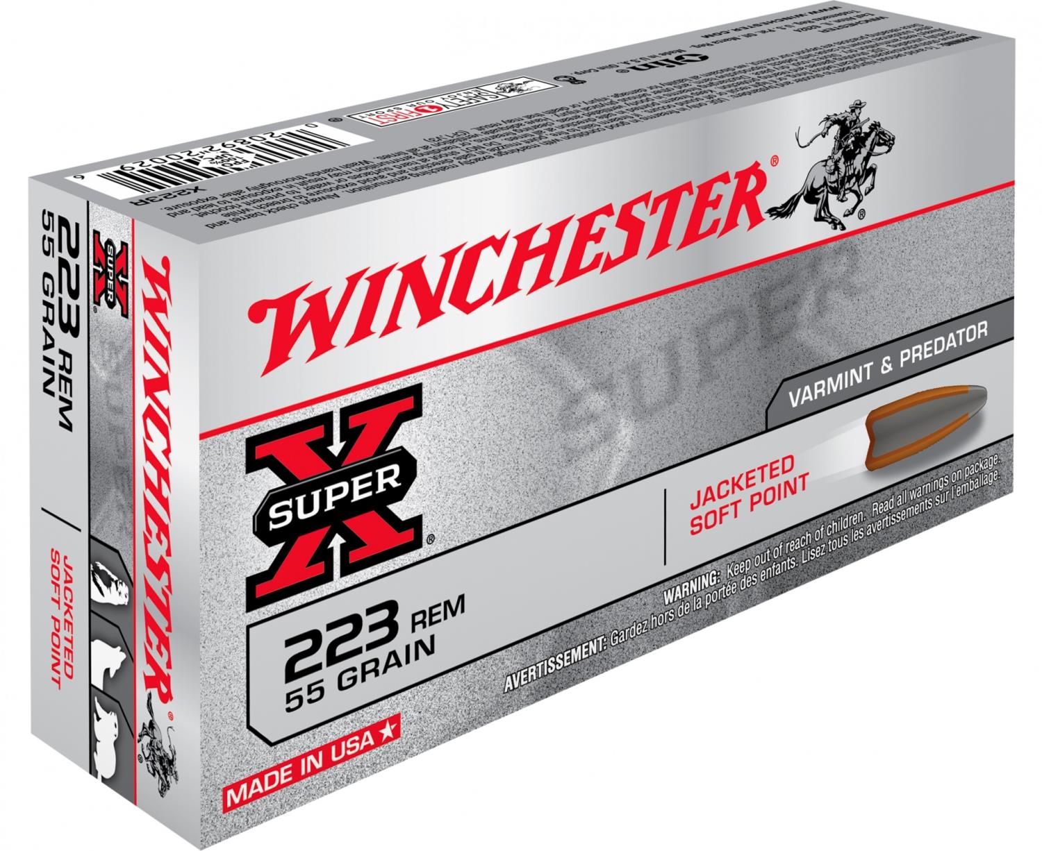 Winchester SuperX .223rem 55gr 20 patroner