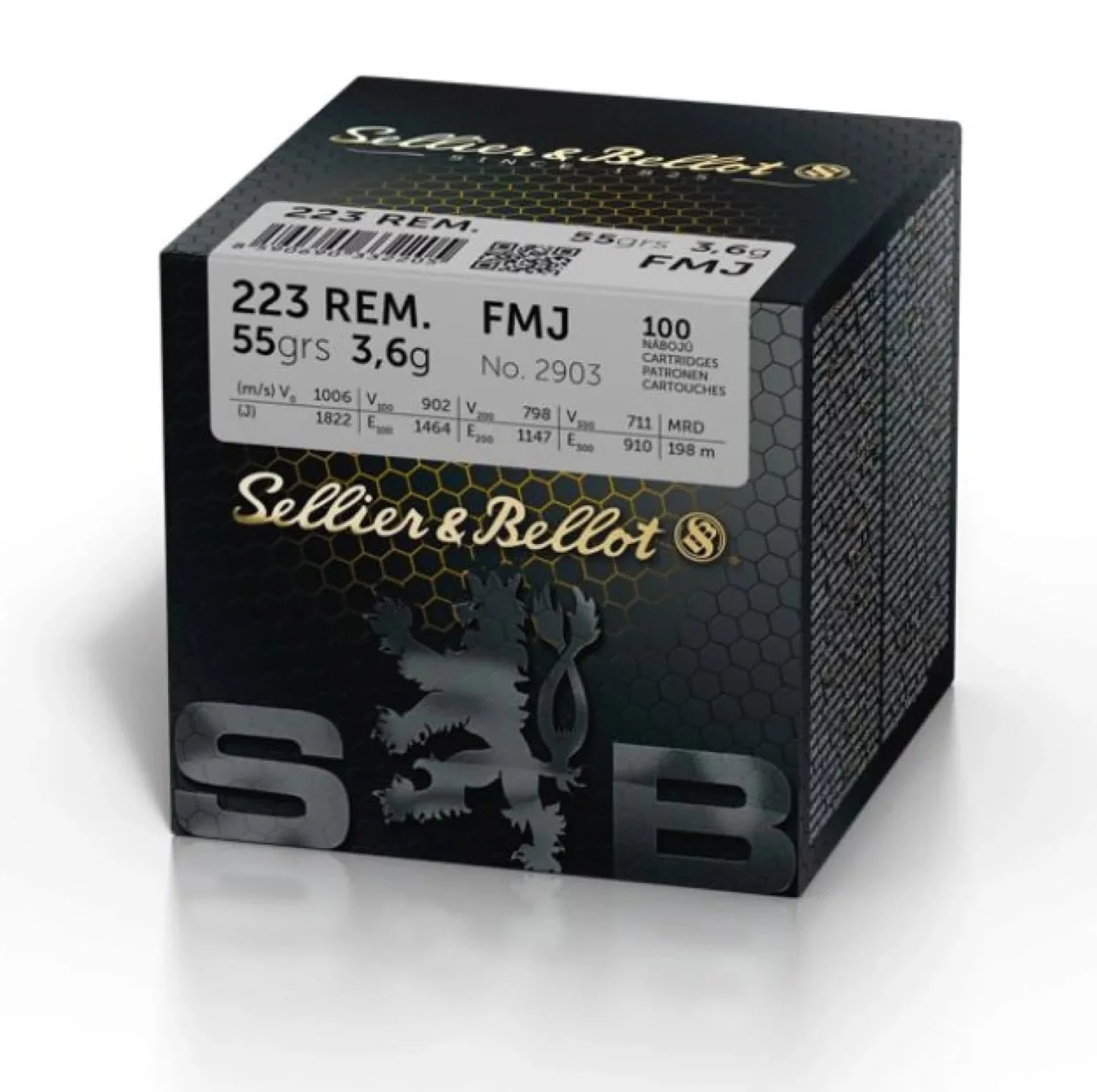 S&B 223 Rem 55 FMJ (100 pk.)