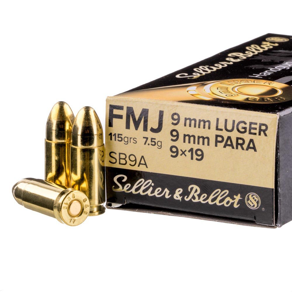 Sellier & Bellot 9mm Luger FMJ 115gr