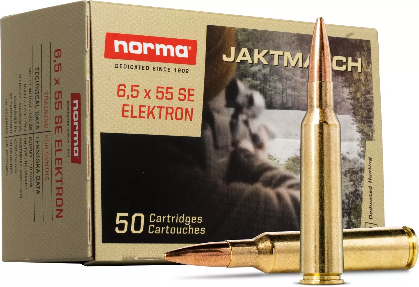 Norma Jaktmatch 6,5X55 124gr / 8,0g