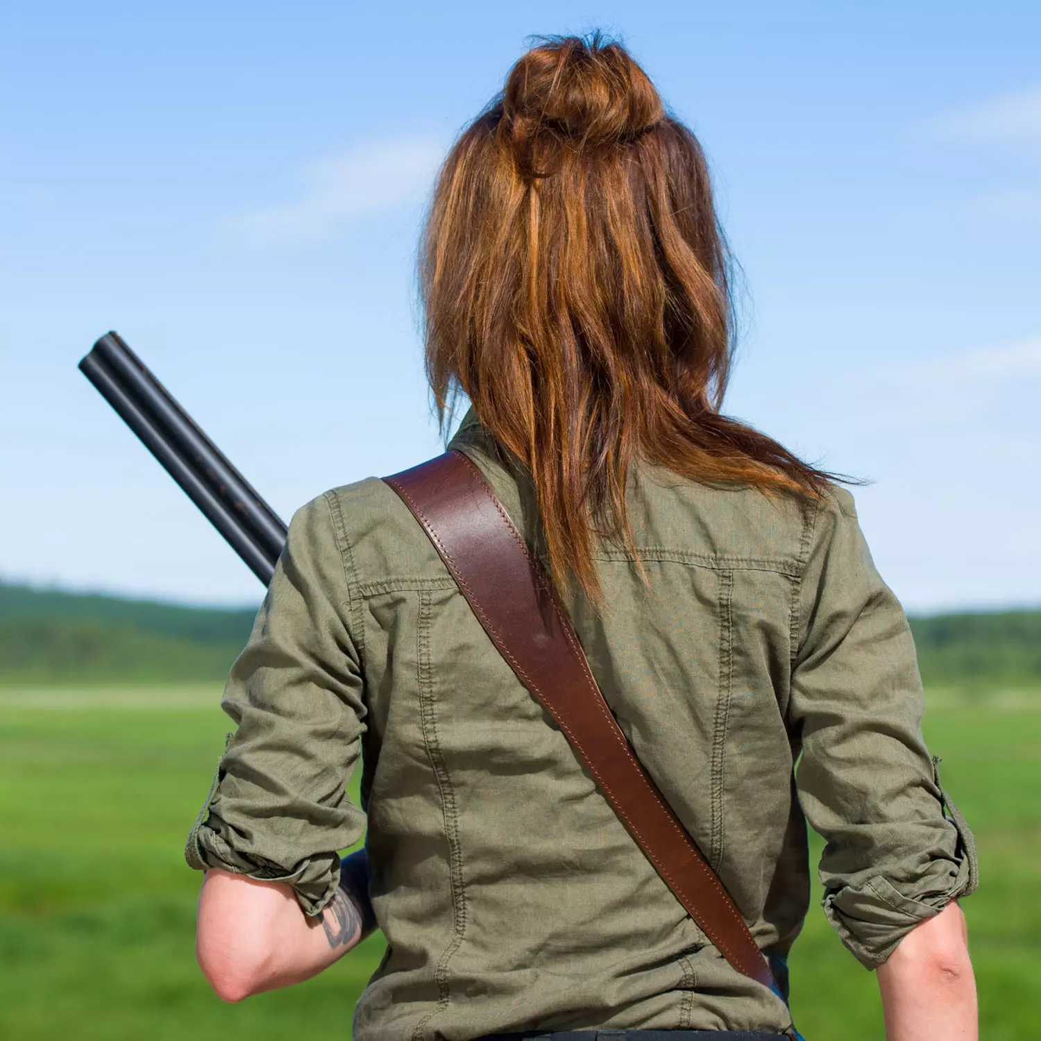 Quickshooter Brun Lær