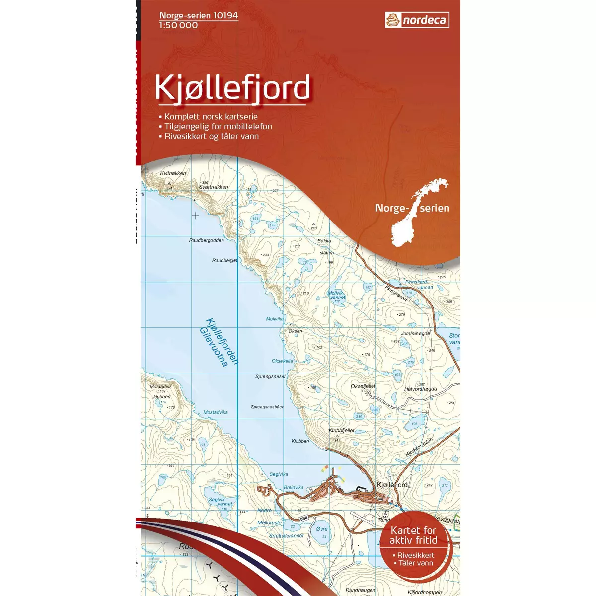 Kjøllefjord Norge-serien Turkart