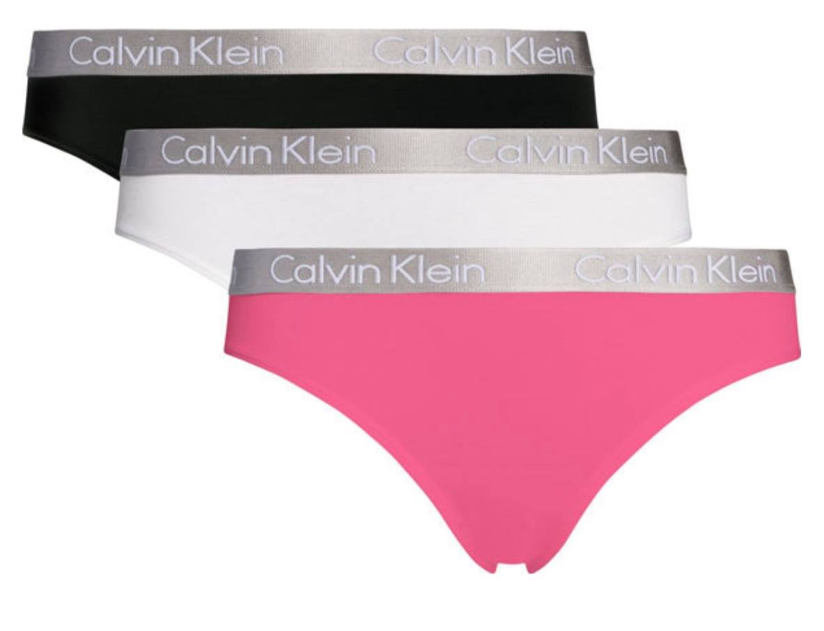Calvin Klein 3 pk thong - Rosa/Sort/Hvit