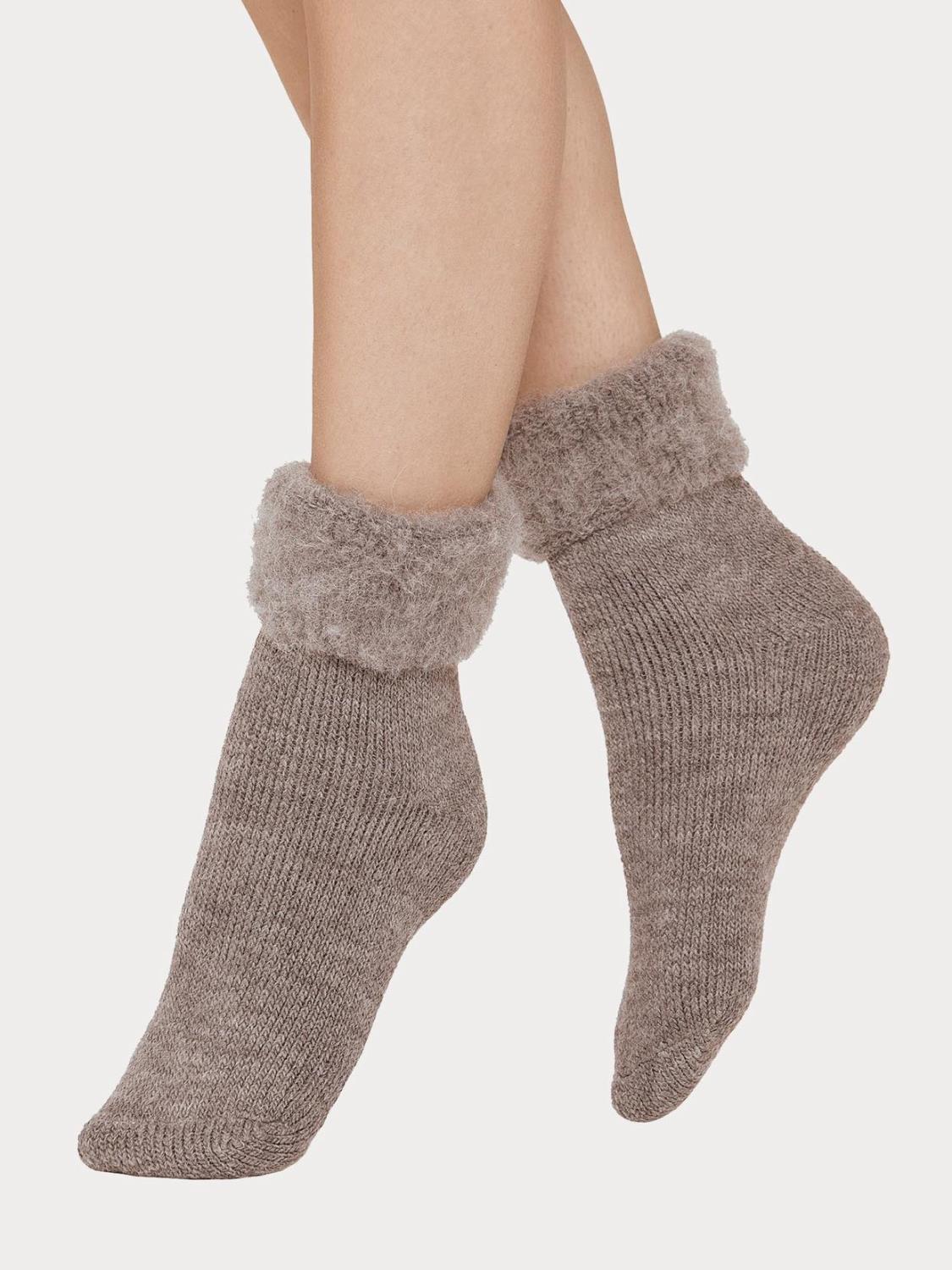 Dam ankelsocka, softies home socks, mel nutria