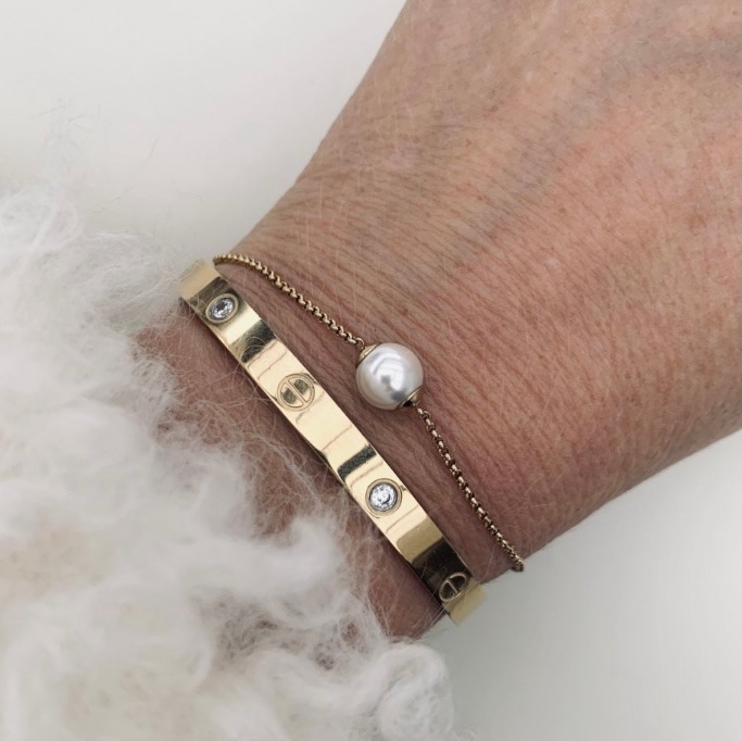 Pearl bracelet gold