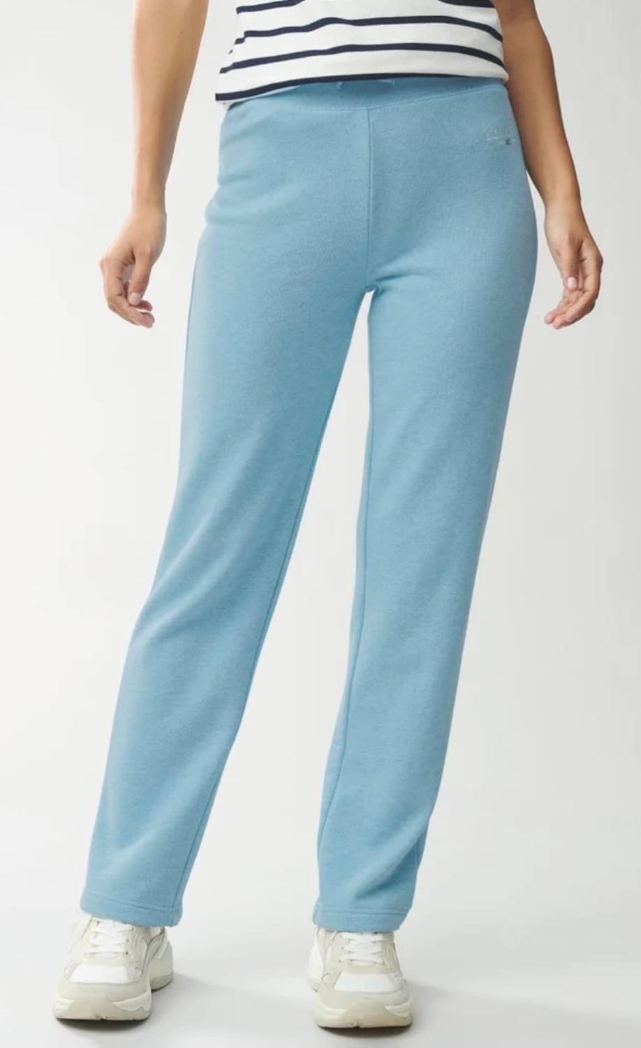 Jenna jersey pants - Light blue melange