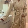 Hotel velour robe - beige