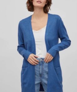 VIRIL OPEN L/S KNIT CARDIGAN  - Federal blue