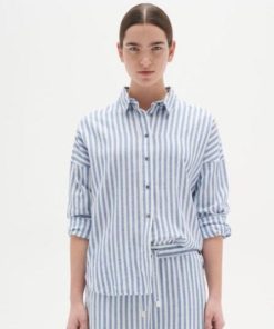 AmosIW Kiko Shirt - Blue stripes