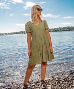 Viprisilla New S/S Short Dress - Calliste Green