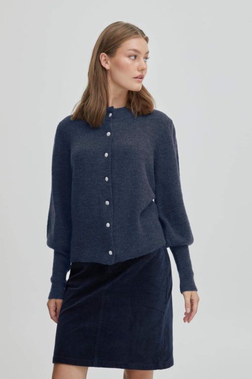 PZASTRID L/S Cardigan - Dark Sapphire
