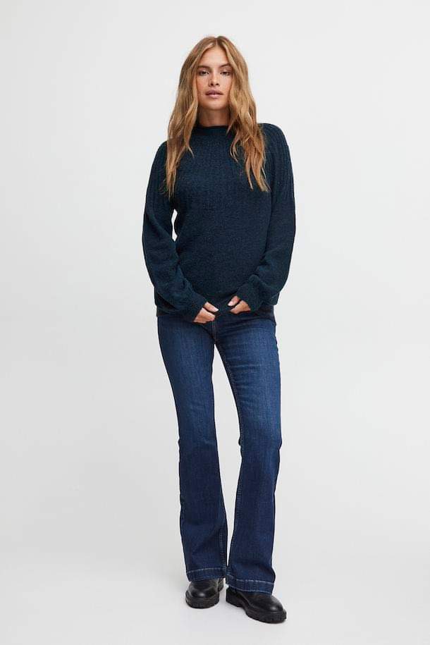 PZASTRID Rollneck Pullover, Dark Sapphire