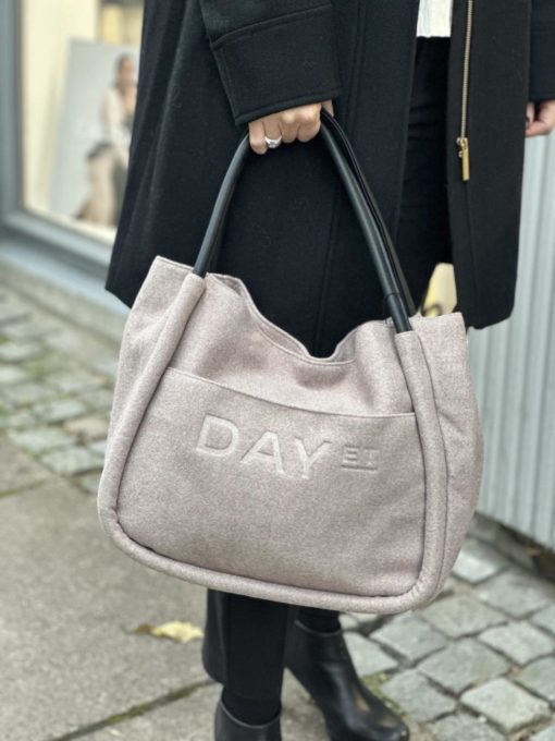 Day Woolen Small shopper- Taupe melange