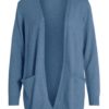 Viril Open L/S Knit Cardigan - Corned Blue