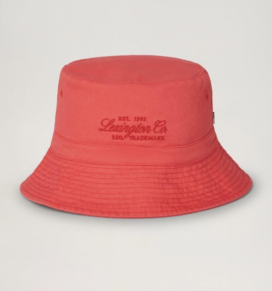 Bridgehampton washed cotton bucket hat - red