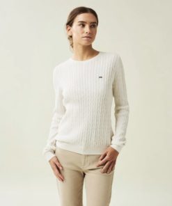 Marline Organic cotton knitted sweater - White