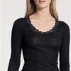 Calida Richesse Lace Shirt Long Sleeve - Black