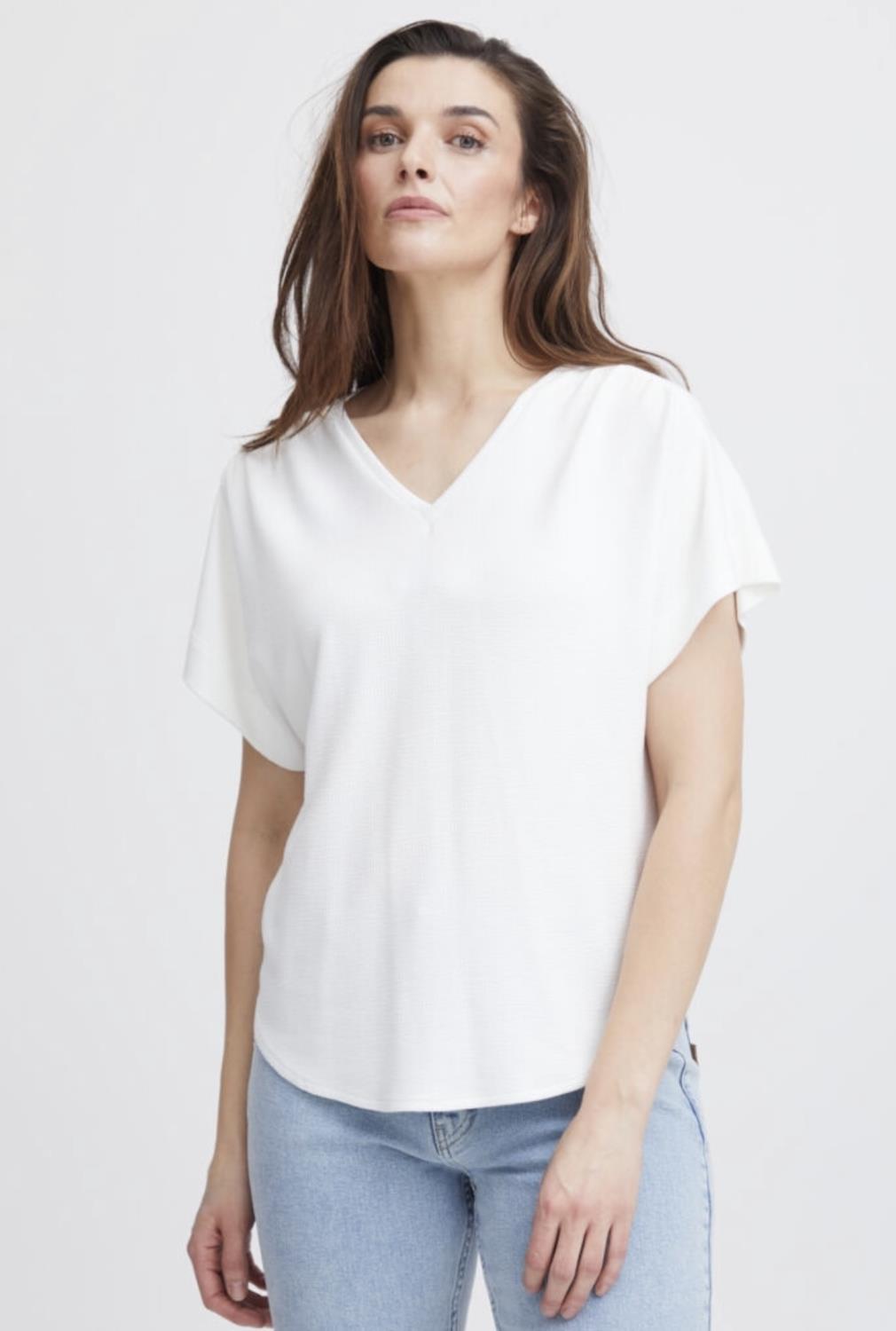 PZElona Oneck T-shirt - Blanc de Blanc