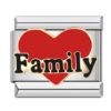 Family Heart Charm Links