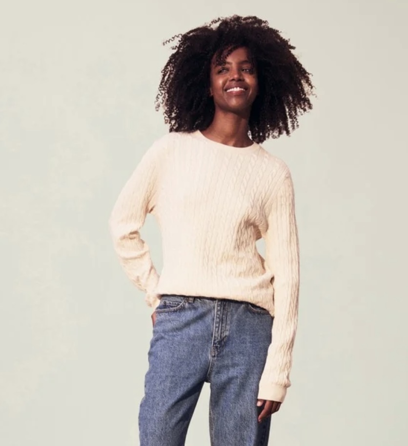 Lydia Merino Wool Blend Cable Knitted Sweater