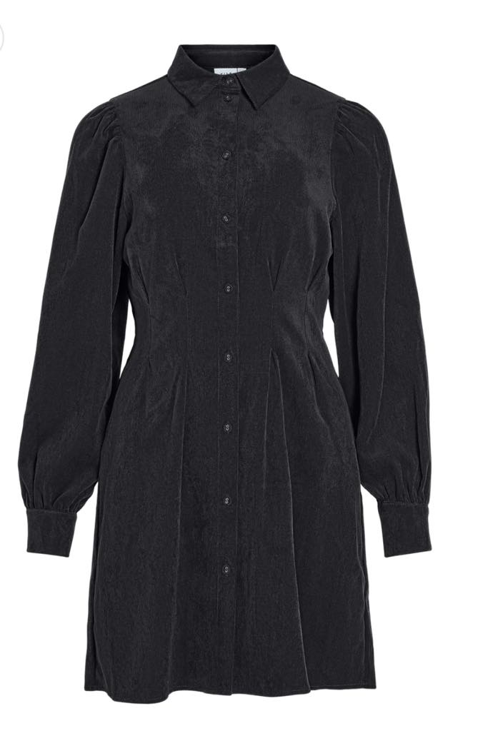 VICORDU L/S SHIRT DRESS - Antracite