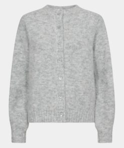 FQLOUISA-Cardigan - Med Grey Melange