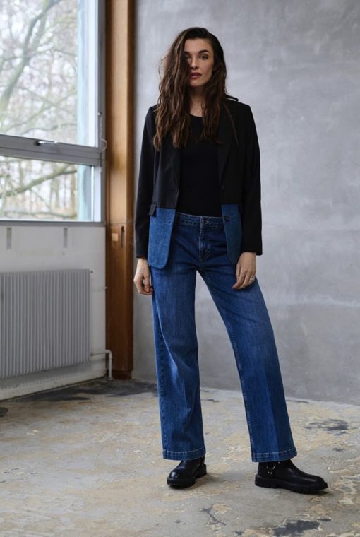 PZMIKA HW Jeans Wide Leg