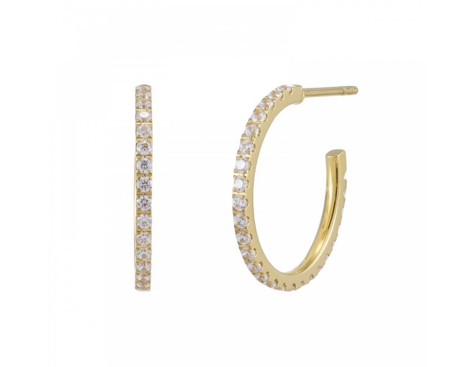 Crown Hoop 20mm Clear/Gold