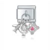 Travel Silver link charm