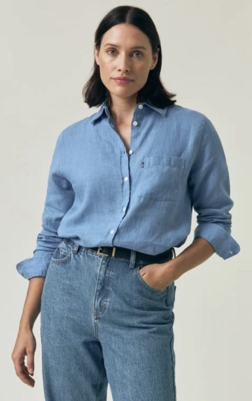 Lexington Classic Linen Shirt - Blue