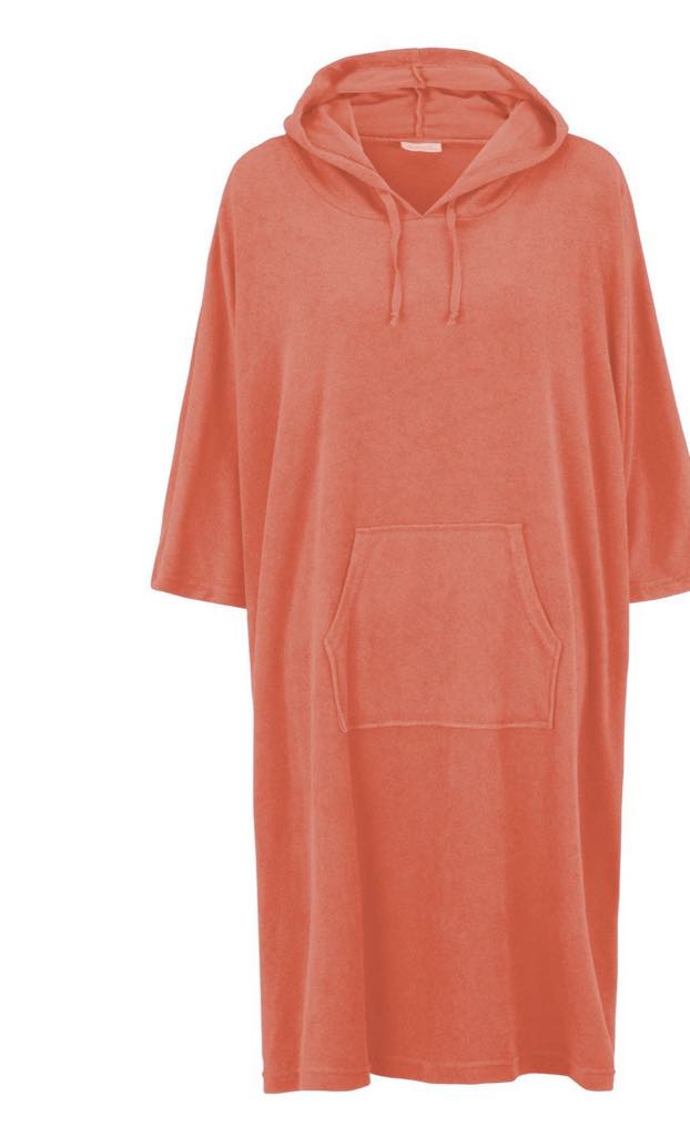 Damella Lysekil Poncho - Hot Coral