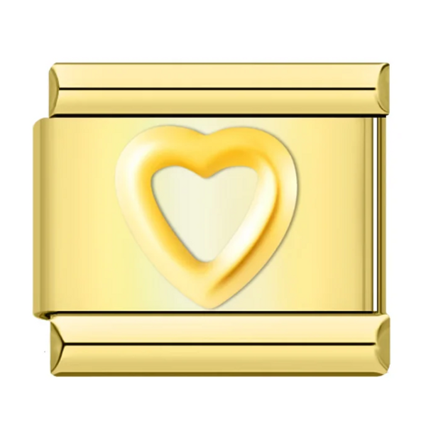 Golden Heart Charm Links