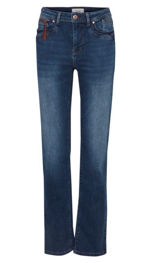 PZKAROLINA HW jeans straight leg - Medium blue